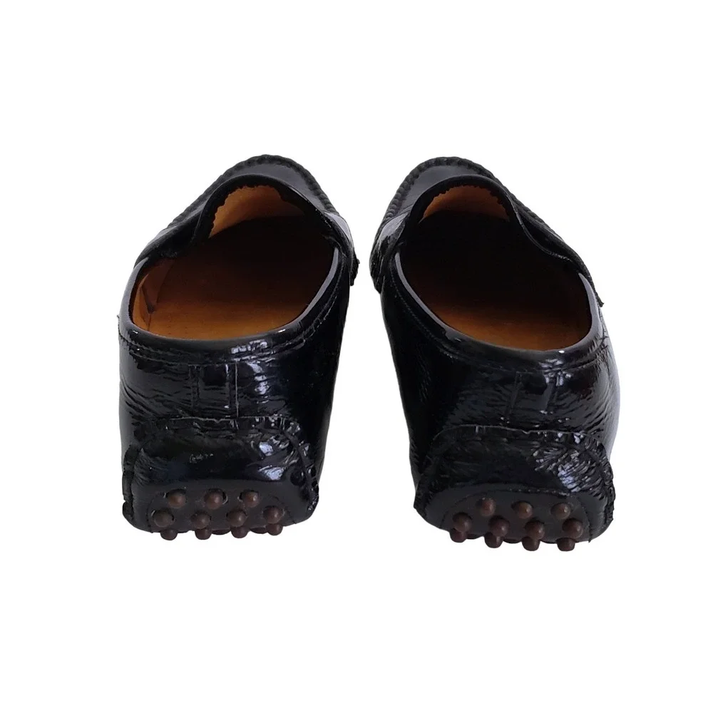 Cole Haan Black Patent Leather Drivers Driving Slippers Loafers Flats Womens 7.5 - Picture 7 of 8